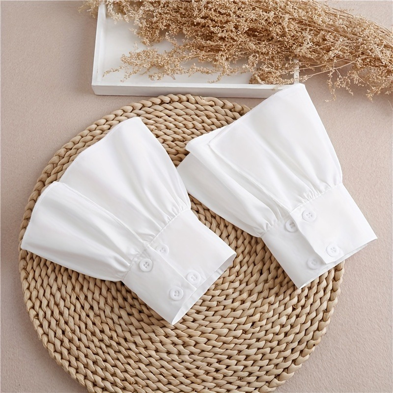Wrist Wraps - 2 Peças Punhos Falsos Brancos Simples