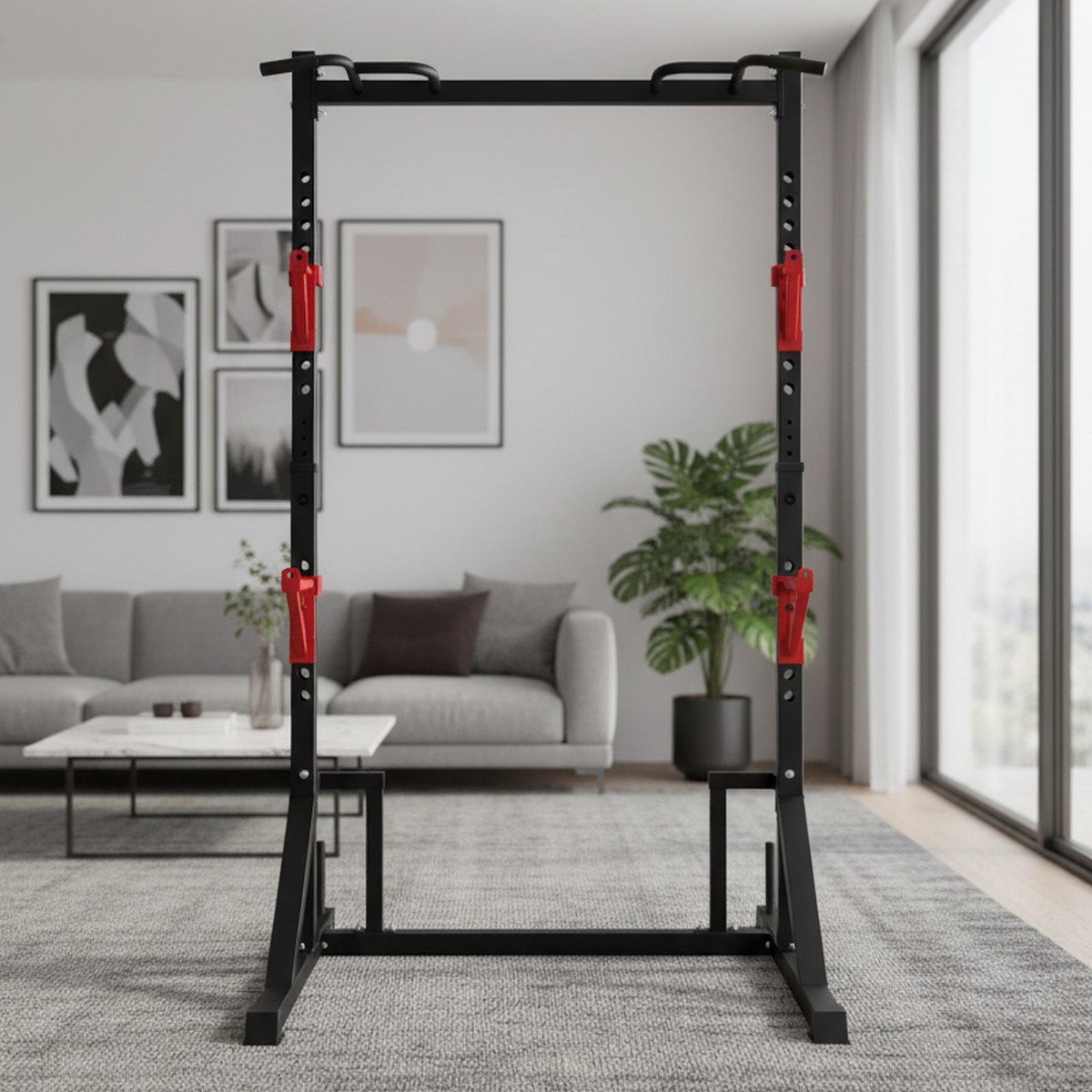 Rack de Força Ajustável com Ba - Pull Up Bar avaliação e preço