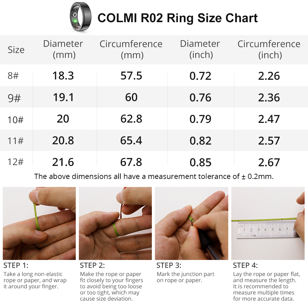 [2024] COLMI R02 Anel intelige - Gymnastic Ring avaliação e preço